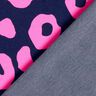 French Terry Sommersweat Jeanslook Neon Leo Print – nachtblau/neonpink,  thumbnail number 4