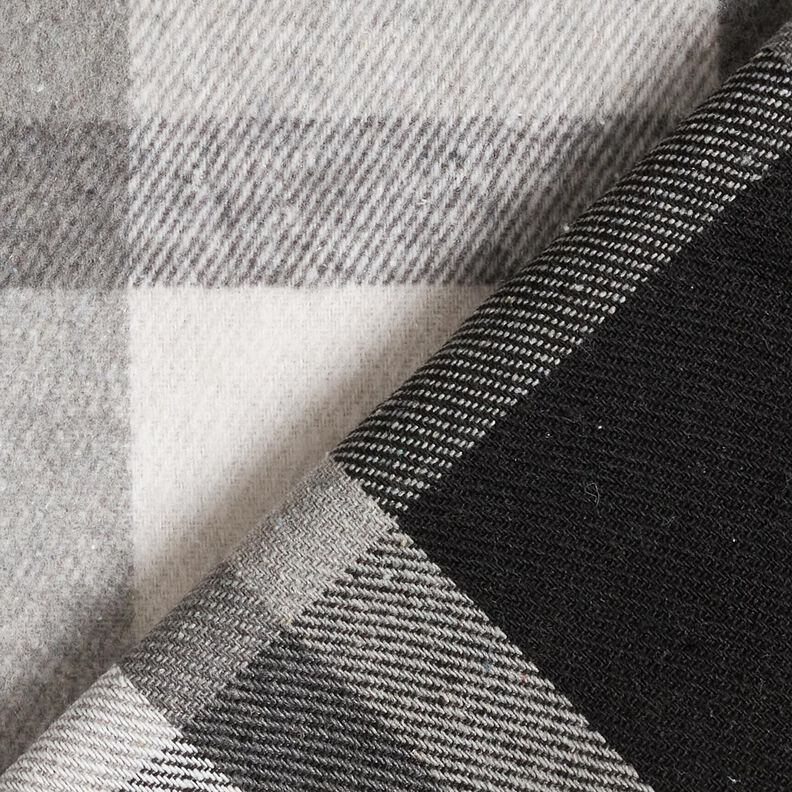 Mantelflanell Karo | Katia Fabrics – nebelgrau/altsilber,  image number 4