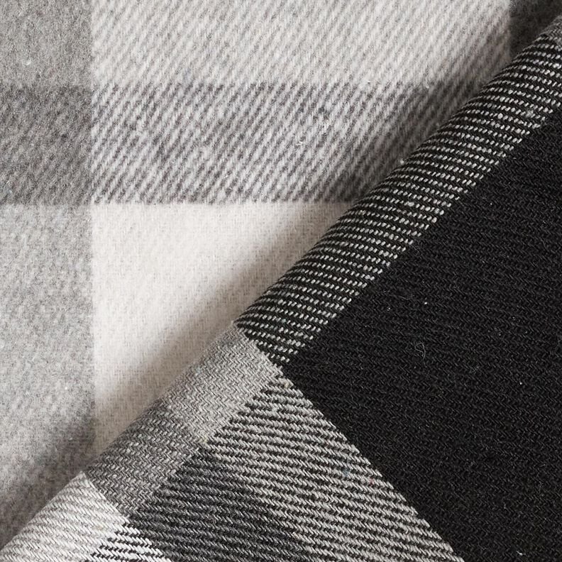 Mantelflanell Karo | Katia Fabrics – nebelgrau/altsilber, image number 4