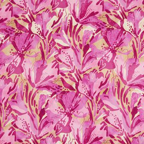 Kreppsatin Meeresblumen – traube/pastellviolett, 