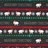 French Terry Sommersweat Määährry Christmas | Glitzerpüppi – schwarz/chili,  thumbnail number 1