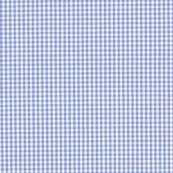 Baumwollpopeline Kleines Vichykaro, garngefärbt – jeansblau/weiss