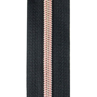 Reißverschluss Rosé - schwarz, 