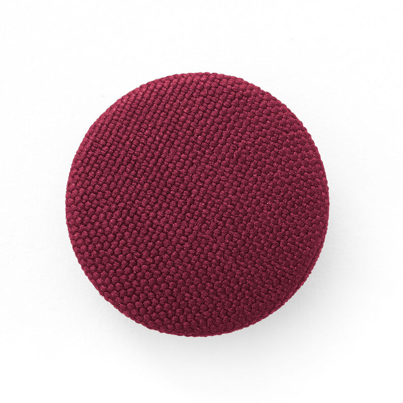 Bezogener Knopf, Classic Poly – bordeauxrot,  image number 1