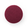 Bezogener Knopf, Classic Poly – bordeauxrot,  thumbnail number 1