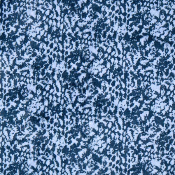 Fellimitat bunter Leopard – hellblau/marineblau | Reststück 50cm