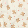 GOTS Musselin/ Doppel-Krinkel Gewebe Vögel und Herzen | Poppy Fabrics – wollweiss,  thumbnail number 3