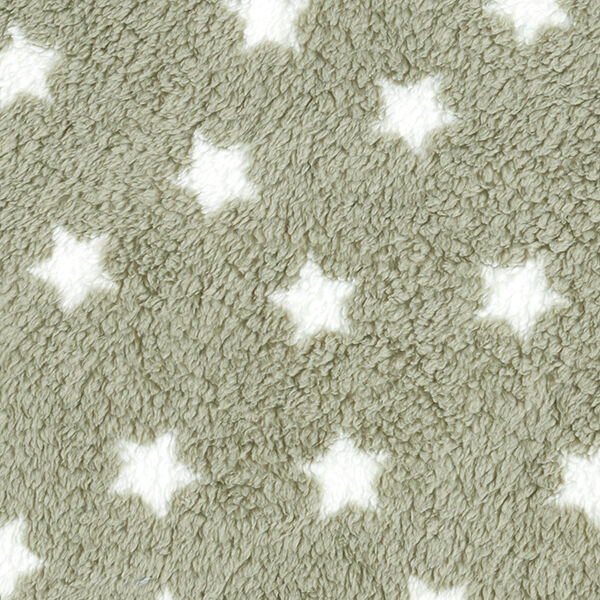 Wellnessfleece Sterne – schilf | Reststück 50cm