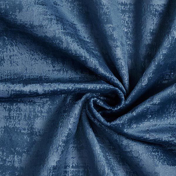 Dekostoff Samt Marmoroptik – marineblau | Reststück 100cm