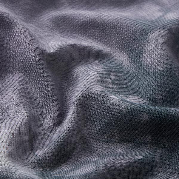 French Terry Sommersweat Batik – grau | Reststück 50cm