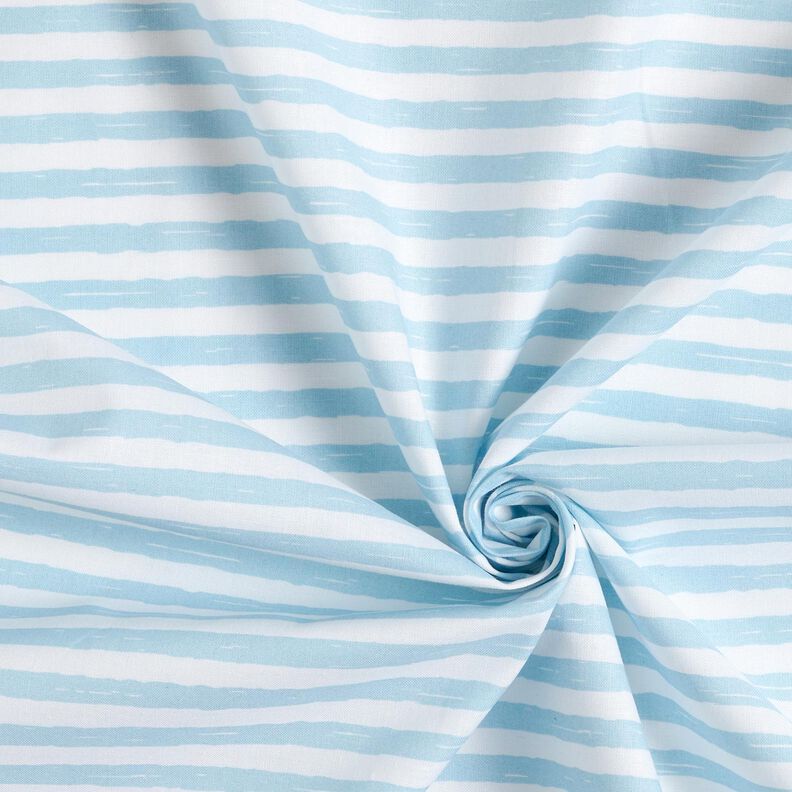 Baumwollstoff Cretonne legere Streifen – hellblau/weiss, image number 3