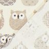 Baumwollstoff Cretonne Eulen – creme/grau,  thumbnail number 3