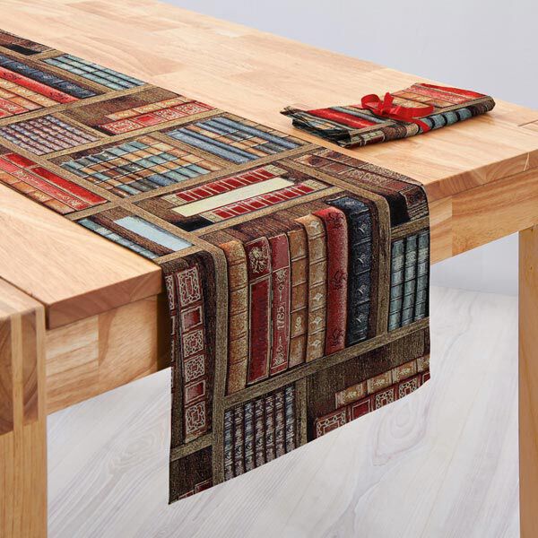 Jacquard Gobelin Bücherregal – braun,  image number 4
