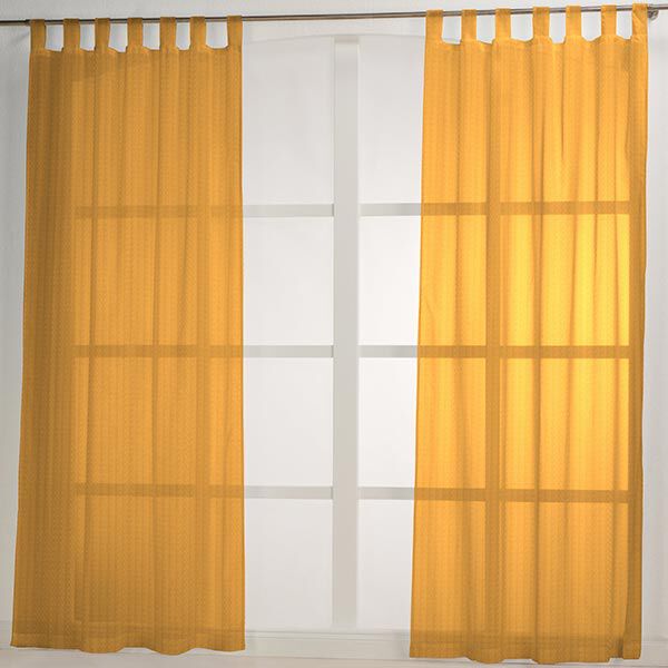 Gardinenstoff Voile Ibiza 295 cm – currygelb | Reststück 50cm