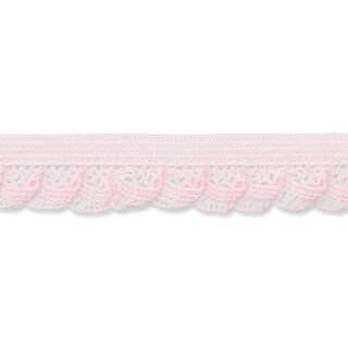 Elastische Rüsche [15 mm] – rosa, 