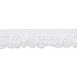 Elastische Rüsche [15 mm] – weiss, 