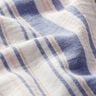 Musselin/ Doppel-Krinkel Gewebe garngefärbte Streifen | Poppy – weiss/marineblau,  thumbnail number 2