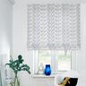 Dekostoff Halbpanama moderne Rauten – weiss/blau,  thumbnail number 5