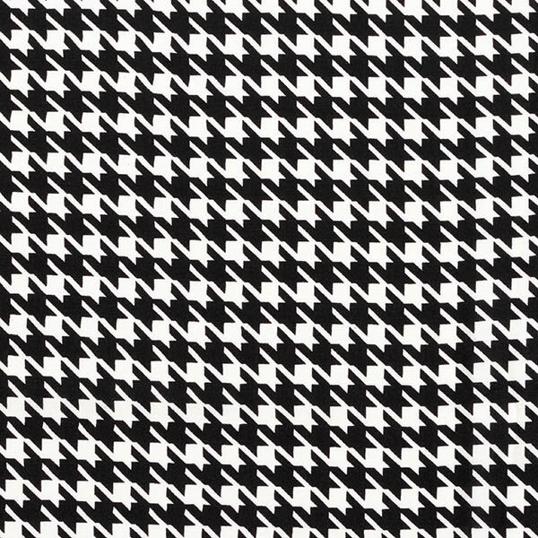 Viskosestoff Hahnentritt – schwarz/weiss, image number 1