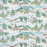 Dekostoff Gobelin Winterlandschaft – elfenbein/helltürkis,  thumbnail number 1