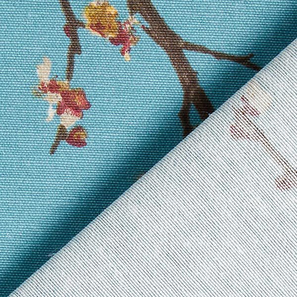 Dekostoff Ottoman Frühling – blau | Reststück 100cm