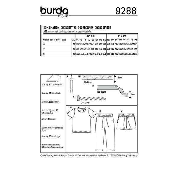 Shirt | Burda 9288 | 104-146, image number 11