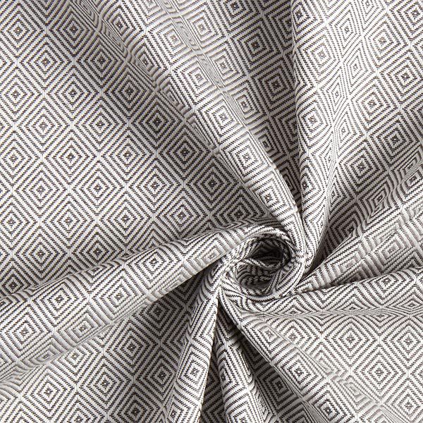 Outdoorstoff Jacquard Diamant – grau | Reststück 50cm