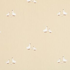 Baumwollpopeline Gänsefamilie – hellbeige, 