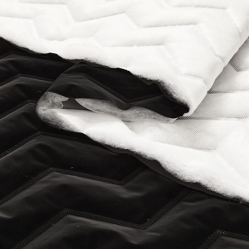 Steppstoff Peachskin Chevron | Katia Fabrics – schwarz, image number 6