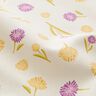 Dekostoff Halbpanama kleine Frühlingsblumen – wollweiss/vanillegelb,  thumbnail number 2