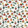 Baumwollstoff Popeline Geschenke – wollweiss/gold,  thumbnail number 1