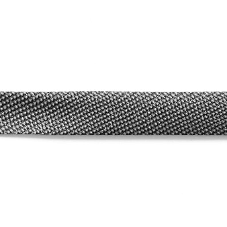 Schrägband Metallic [20 mm] – schwarz,  image number 2