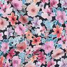 Baumwollpopeline Blumen | Poppy Fabrics – schwarzblau,  thumbnail number 2