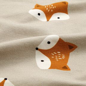 French Terry kleiner Fuchs – silbergrau, 