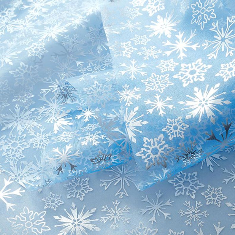 Organza Schneeflocken – hellblau,  image number 3