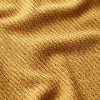 Rippenstrick angeraut Uni | Fibre Mood – currygelb, 