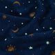 Dekostoff Glow in the Dark Nachthimmel – gold/marineblau,  thumbnail number 14