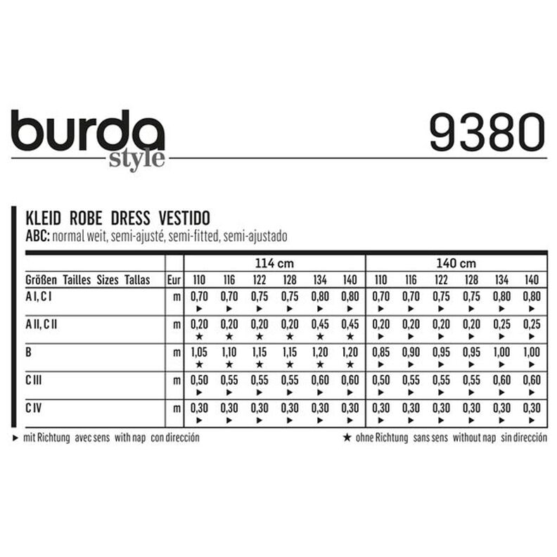 Kleid | Burda 9380 | 110-140,  image number 6
