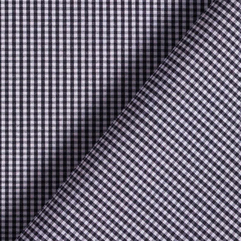 Hemdenstoff kleines Karo – schwarz/hellblau, image number 4
