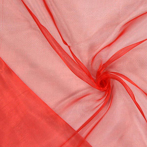 Organza – signalrot | Reststück 100cm