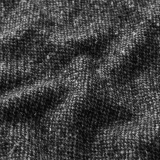 Mantelstoff grob gewebt – schwarz/grau, 