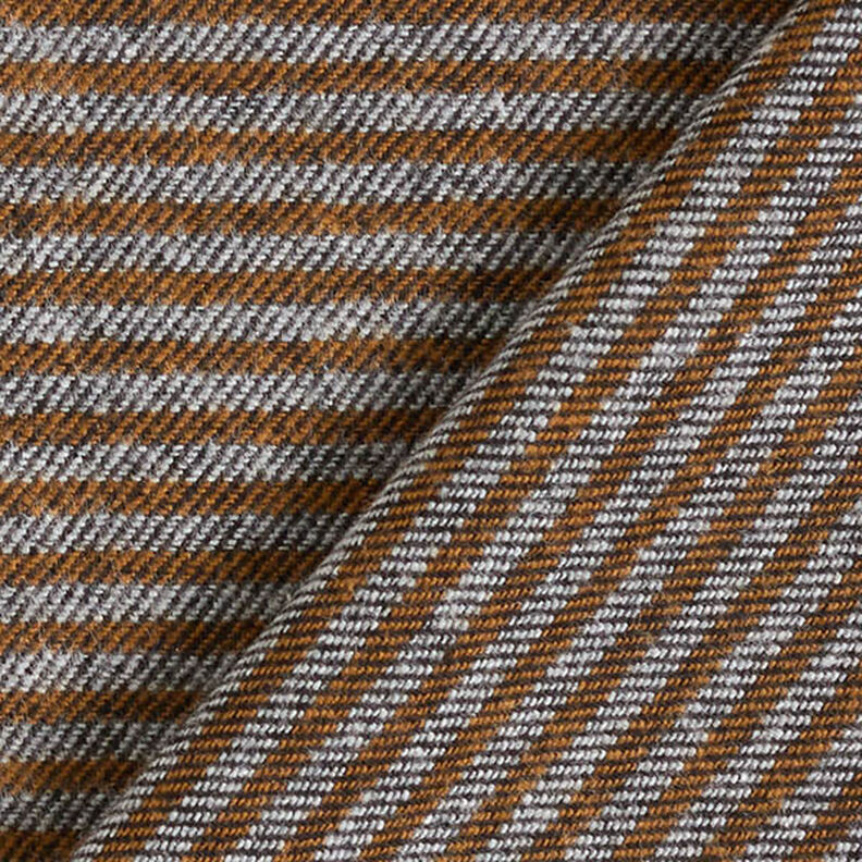 Hosenstoff Streifen – karamell/grau, image number 4