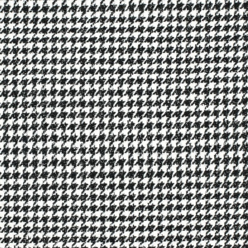 Mantelstoff Woll-Mix Glitzer-Hahnentritt – schwarz/wollweiss,  image number 1