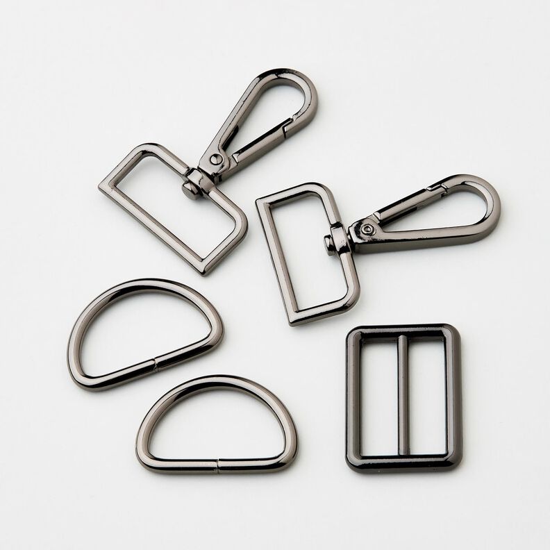 Taschen Zubeh&ouml;r Set [5-teilig | 32 mm] &ndash; anthrazit,  image number 1