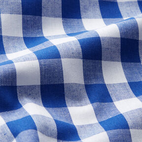 Baumwollstoff Vichykaro 1,7 cm – königsblau/weiss, 