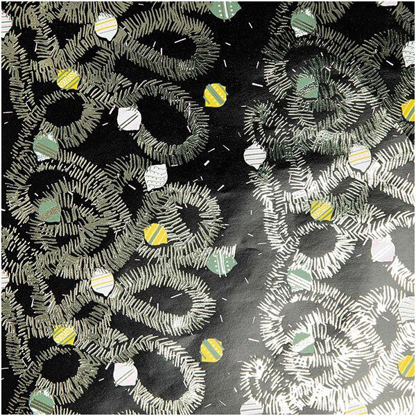 Geschenkpapier Baumschmuck [ 70 cm x 2 m ] | Rico Design – schwarz,  image number 1