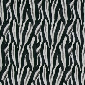French Terry angeraut Zebra Digitaldruck – schwarz/silber, 