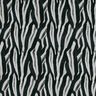 French Terry angeraut Zebra Digitaldruck – schwarz/silber,  thumbnail number 1