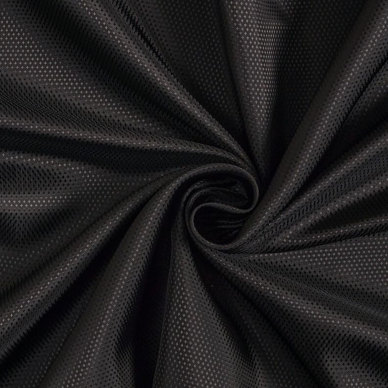 Futterstoff Jacquard Minirauten – schwarz,  image number 1
