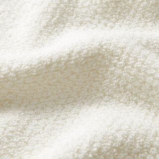 Frotteestoff Struktur – wollweiss, 